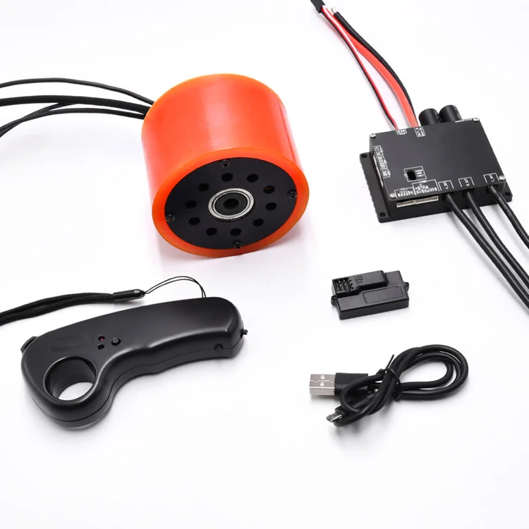 

Freerchobby 1500W 83mm 90mm single hub motor kits with vesc 6 and remote controller for skateboard/scooter/robotic/machine