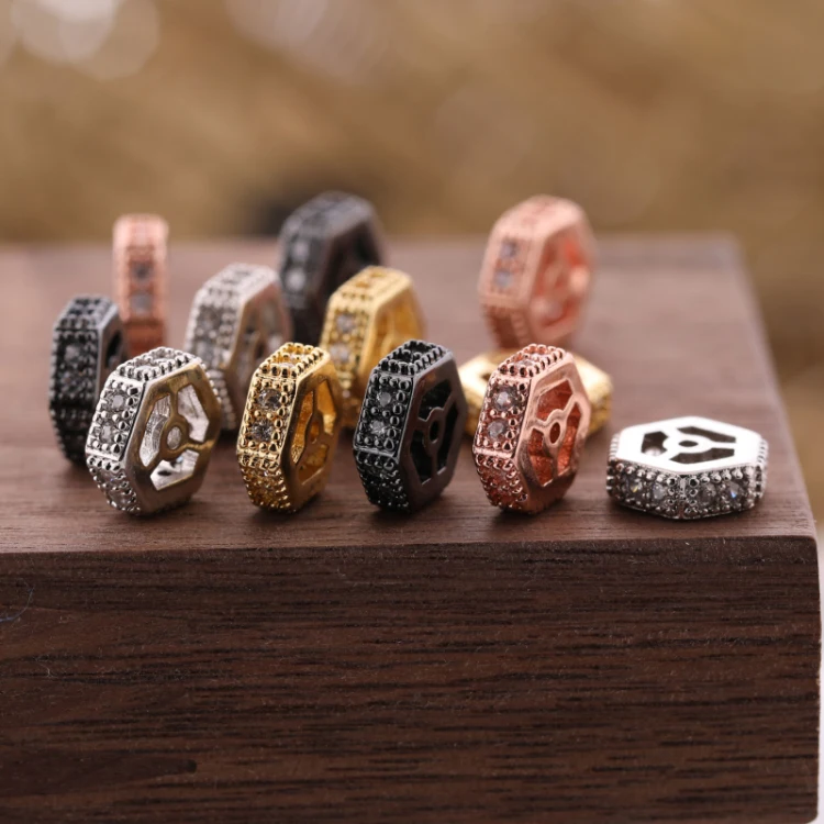 

2021 Top Selling Round Micro Pave Spacer Bead for Bracelet Making, Picture