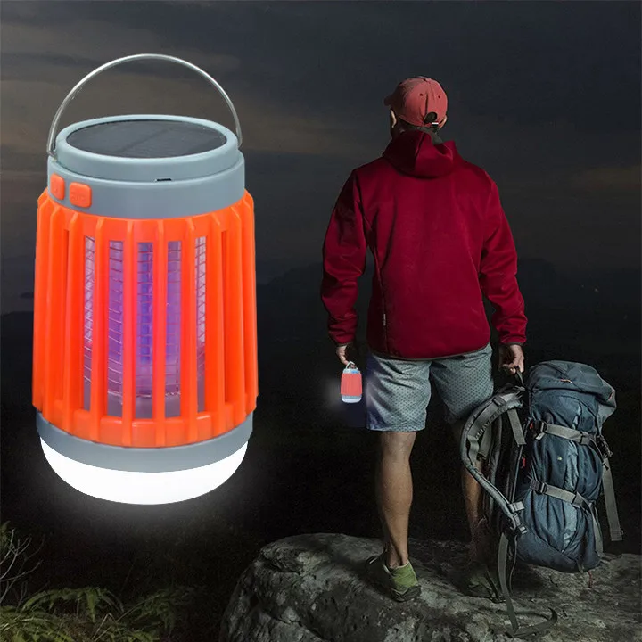 

Portable Camping Light Bug Zapper Rechargeable Outdoor Solar Mosquito Killer Lamp