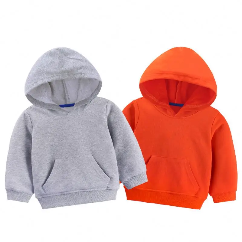 

2021 boy Sport Hoodie 450 Gsm Child Kid Baby Pure Color boy Pullover Hoodie, White