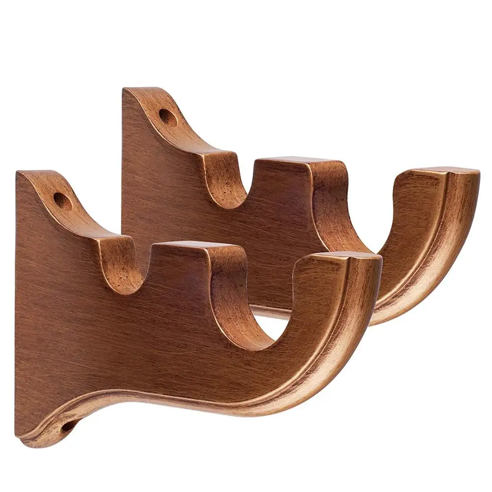 

modern 50mm wooden wall double curtain brackets holder accessories wholesale
