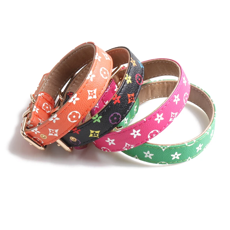 

Amigo popular custom design personalized pet products luxury pu leather pet dog collars and leash