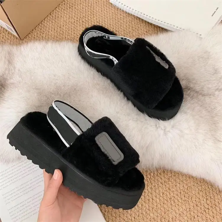 
uggh slides for women uggh slippers kids custom fox fur slides womens fur slippers fur slides 