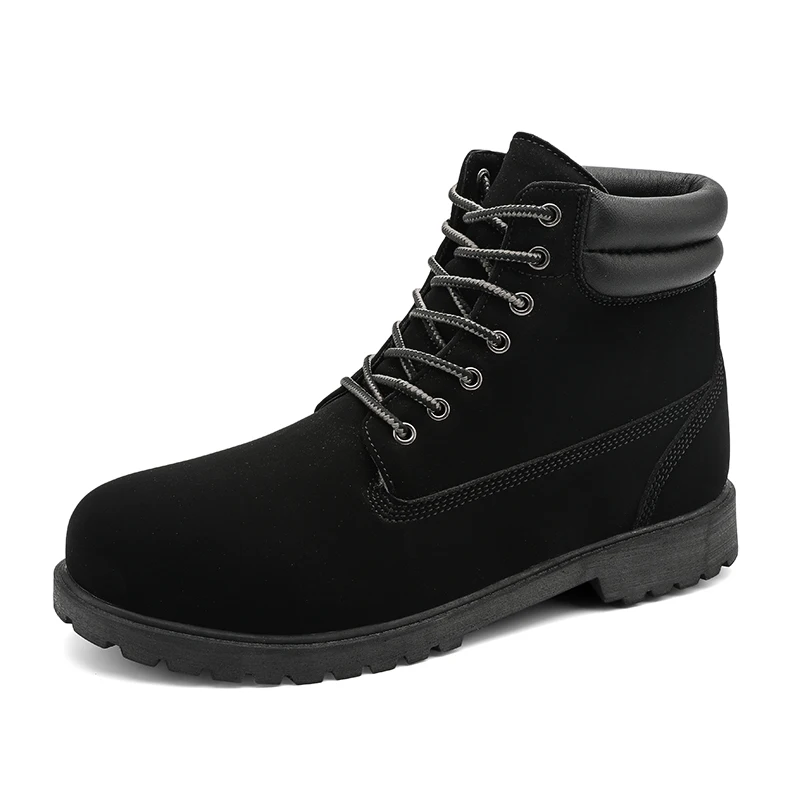 

Men's boots short boots with cotton, Black