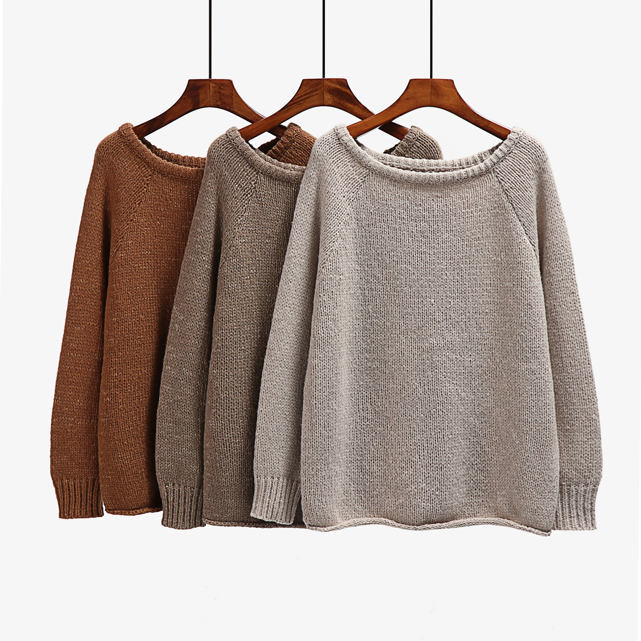 

Women Knitted Sweater Fashion Oversized Pullovers Ladies Winter Loose Sweater INS Style Women Jumper Sueter Mujer