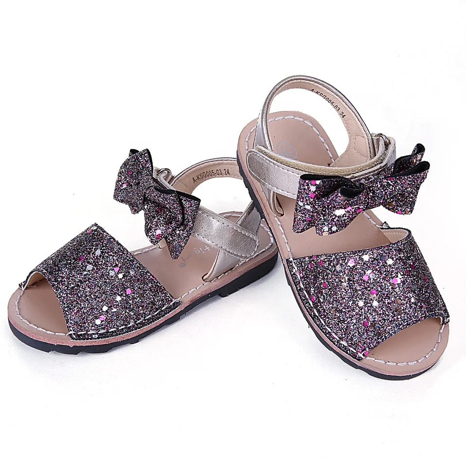 

Pettigirl Kid Sandals Children Shoes with Bow Ankle Strap Kids Sandals Girls Purple Toddler Sandals A-KSG005-03PP