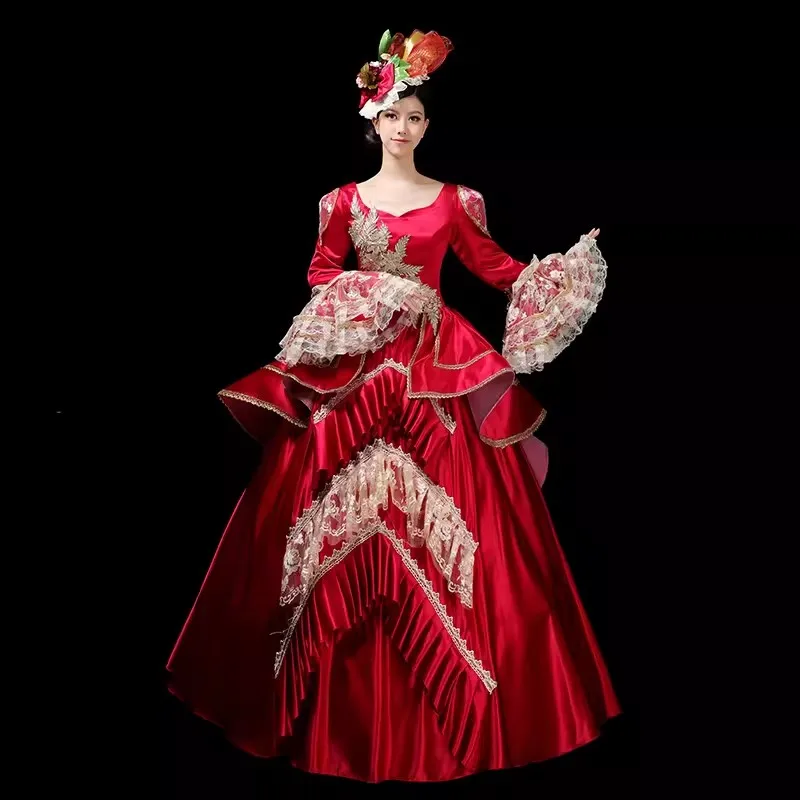 

Victorian Ball Gown Court Performance Stage Dress European style dress female solemn elegant studio photography