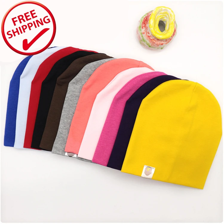 

New Baby Hip Hop Hat Cotton Spring Autumn Toddler Hat Scarf for Boys Girls Cap Winter Warm Solid Color Children Hat, Multi color