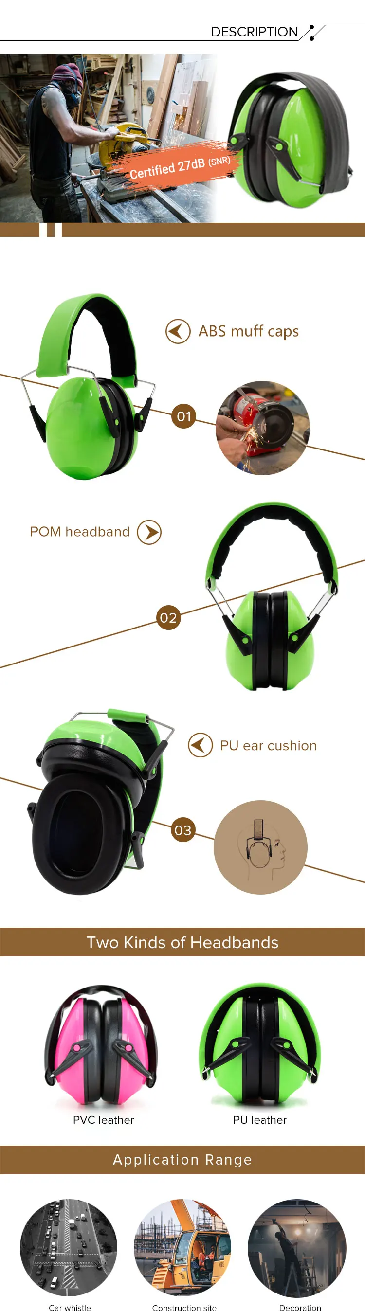 Protect Hearing Sound Proof Safety Baby Ear Muff Noise Reduction