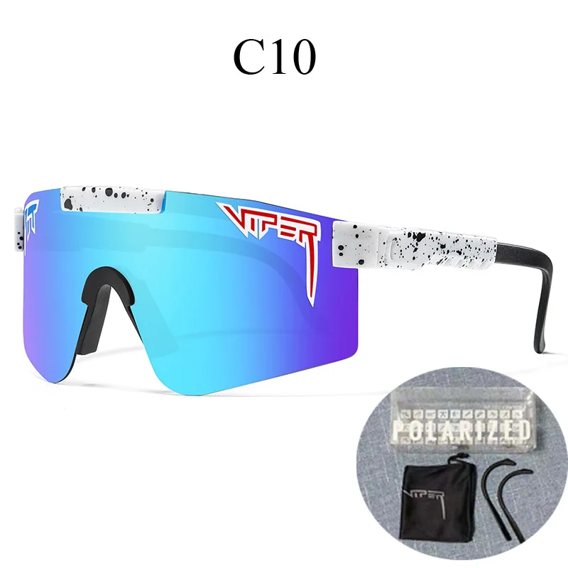 

Pit 2021 Viper top eyewear frame Blue mirrored lens Windproof Sport Polarized Sunglasses for men/women, Oem