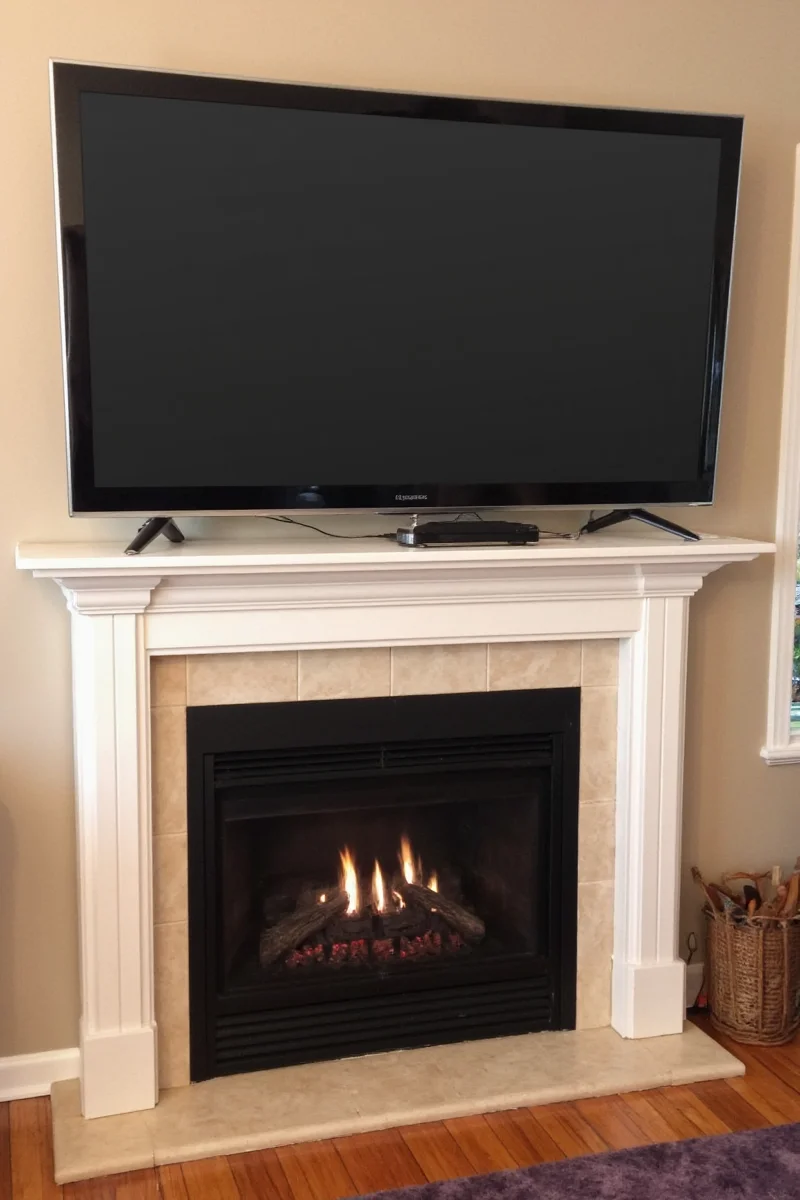 Family watching TV with heads tilted up causing neck pain