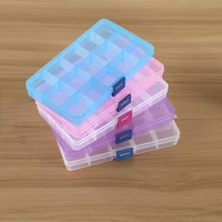 

15 Grids Side Open Jewelry Organizer Plastic Storage Box With Dividers