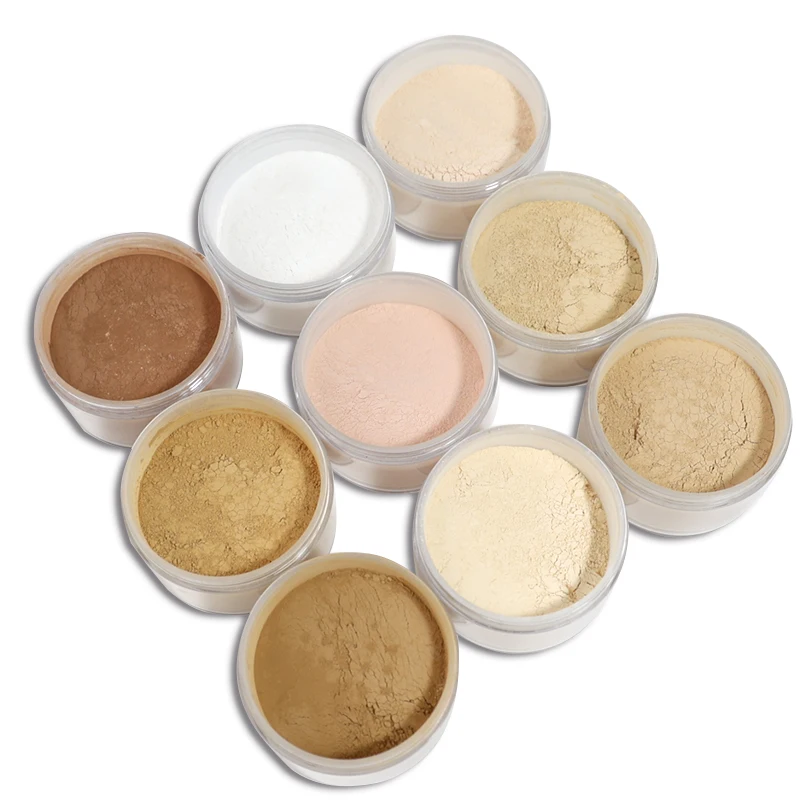 

Waterproof Foundation Face Base Makeup Loose Powder Professional Oil Control Setting Mineral Powder