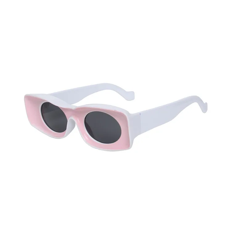 

Kenbo 2020 New Arrivals Trendy Rectangle Sunglasses Women Luxury Brand Designer concave Frame Small Oval lens Sun Glasses