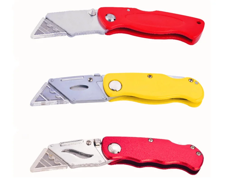 Plastic Comfort Grip Utility Safety Utility Folding Knife For Cutting