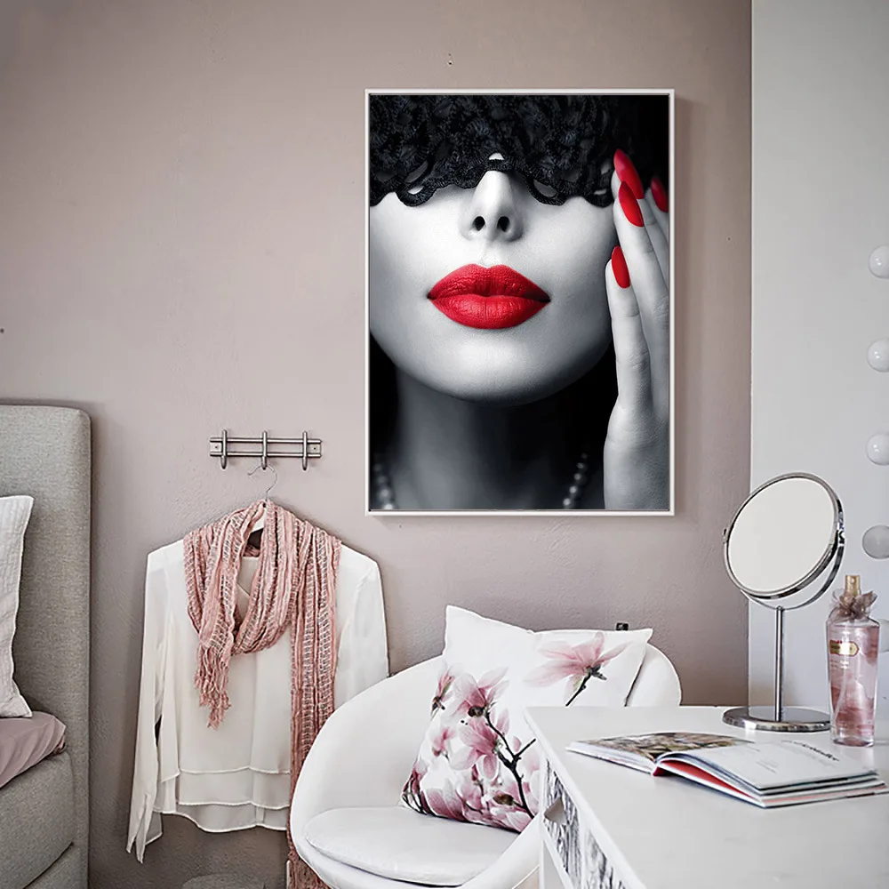 Canvas Oil Painting Wall Arts Sexy Masked Goddess Home Decoration