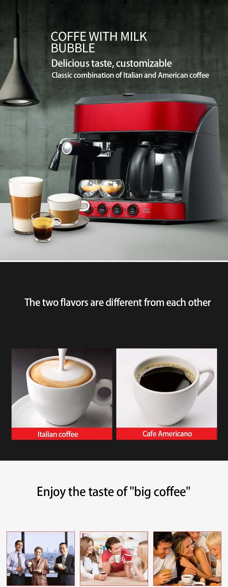 Máquina De Café Pequena Casa Escritório Comercial Totalmente  Semi-automática Italiana Máquina De Café All-in-one Para Leite Froth - Buy  Escritório Em Casa Comercial Máquina De Espuma De Leite Automática,Máquina  De Café Em