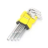 9-pieces Long Arm Matt Matte Coating CR-V T10, T15, T20, T25, T27, 730, T40, T45, T50 Star Torx Key Wrench Set With Hole