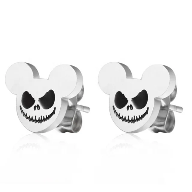 

Yiwu Aceon Stainless Steel Halloween Body Jewelry Wholesale Cute Mouse Head Carved Skull Face Earring Stud