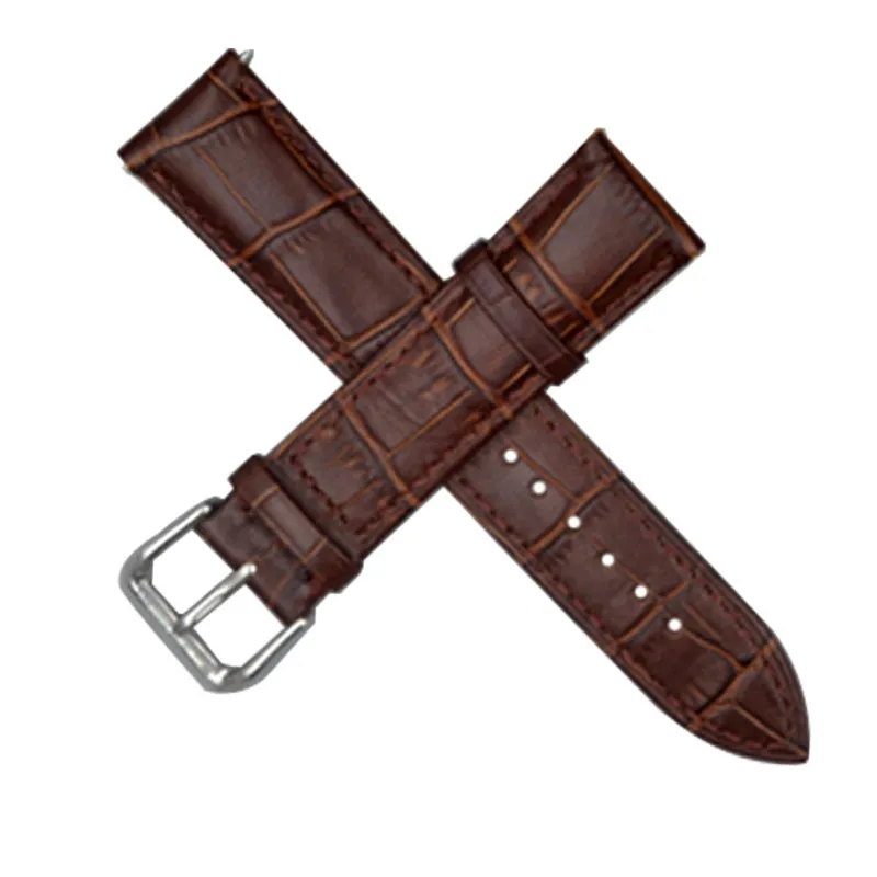 

Quick release Bamboo pattern 14/16/18/20/22/23/24mm Genuine cow split hide leather watch strap for watch, Black\ brown
