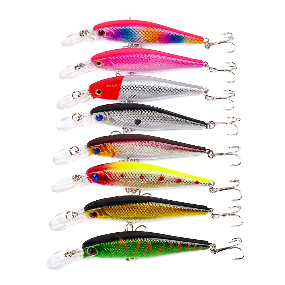 

WEIHE Minnow Fishing Lures 0.33oz-9.36g/10.1cm-3.98" Hard Lure Fishing Tackle 6# Hook Artificial Bait Hard Lure, See details