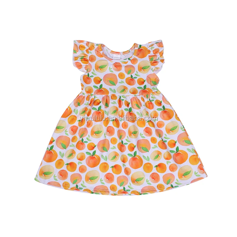 

Children Girls Pearl Summer Dress Peach Baby Dress For Little Girls, Picture