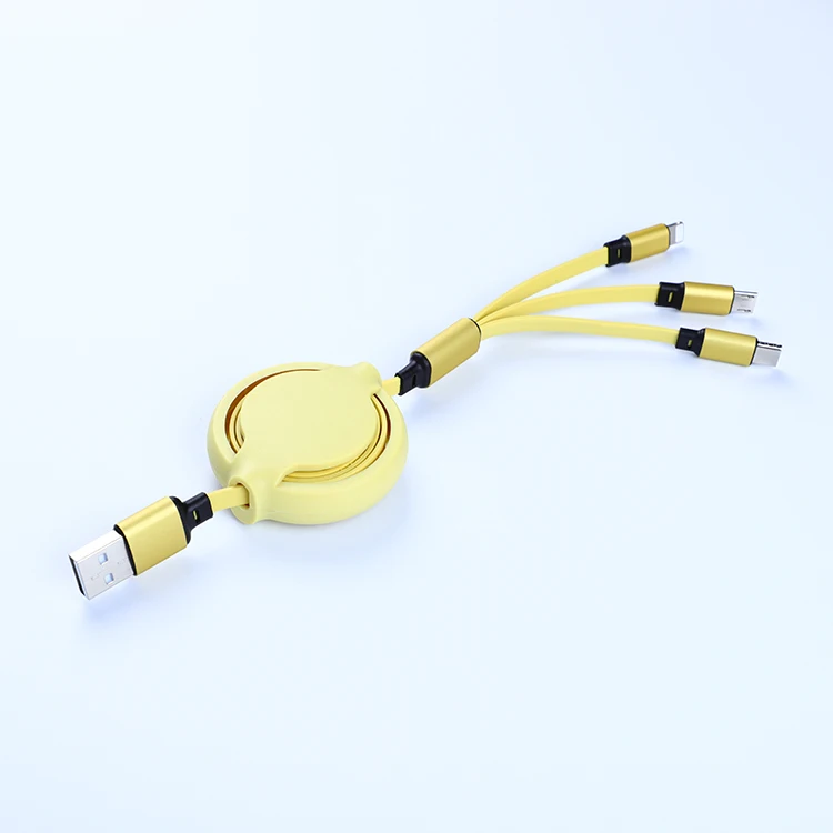 

Custom Logo Universal Retractable 3 in 1 Multi Multiple 3in1 USB Charging Charger Cable for Mobile Phone, Customised