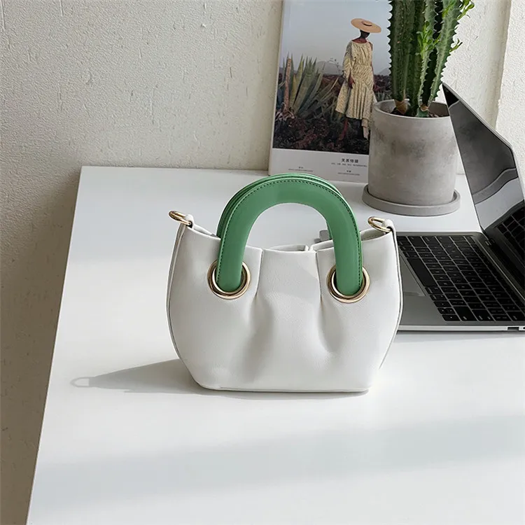 

Luxury Design Mini Bag 2021 Summer Delicate Pleated Cloud Bag Women Handbags, Black, white, pink, green