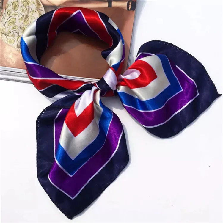 
New Square Silk Satin Fashion Square Tie Scarf Women Office Lady Silk Scarves 