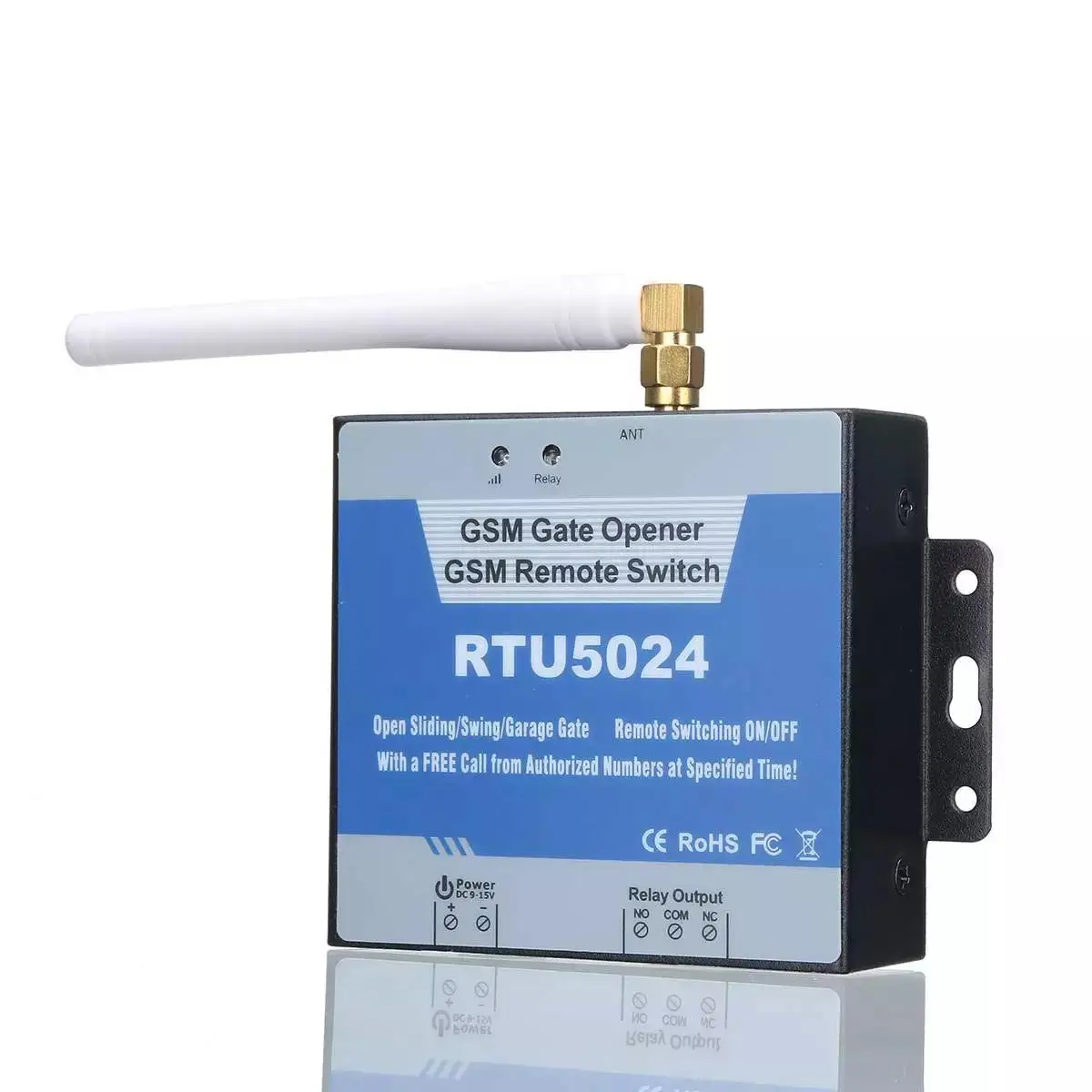

RTU5024 GSM Gate Opener Relay Switch Wireless Remote Control Door Access Long Antenna Free Call 850/900/1800/1900MHz Door Opener