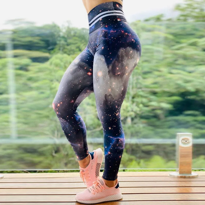 

Women Fashion 3d Push Up Leggings Yoga Sky Print Sublimated yoga pants, Yp1466