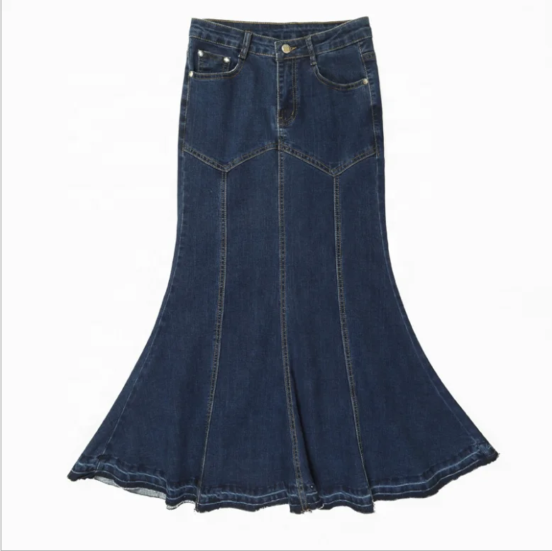 cheap long jean skirts