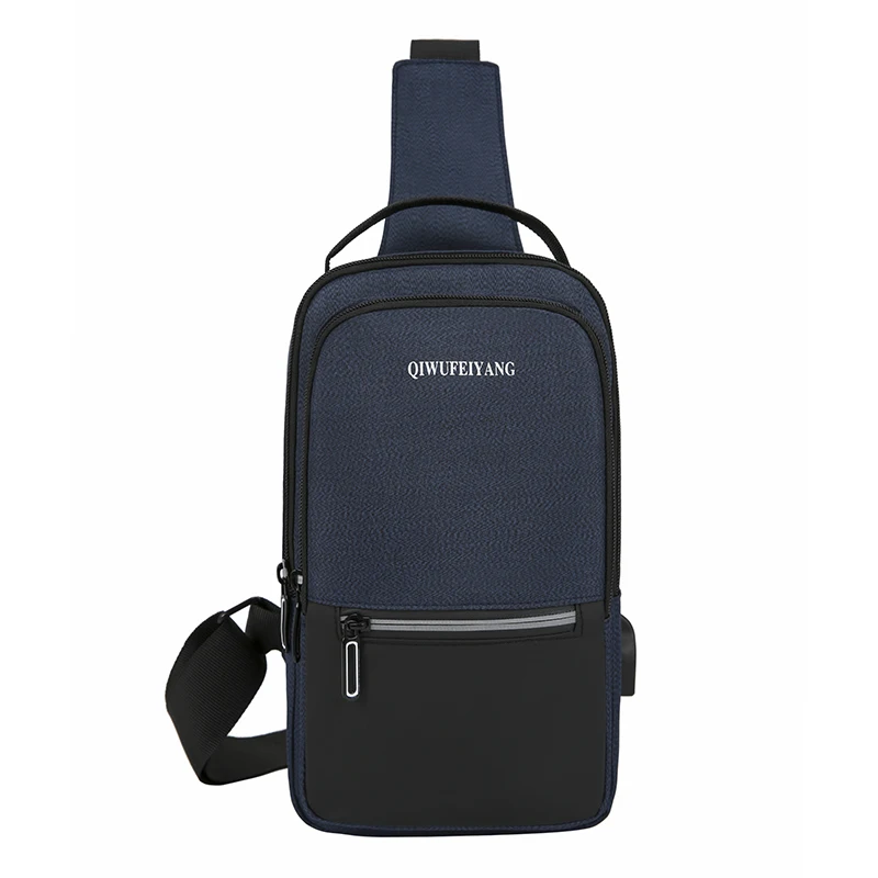 

Men Waterproof Anti Theft Chest Bag USB Charge Sport Sling Bags For Men Single Shoulder Fashion Crossbody Bag