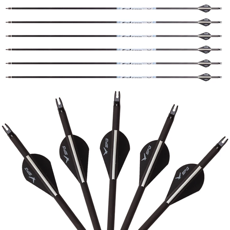 

Eagle aim Archery Pure carbon Arrows Fiber Plastic Vanes Spine 300 400 Carbon Arrow For Compound Recurve Bow