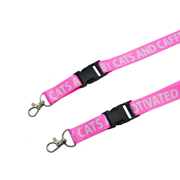 Custom printed cool designs personalized love pink lanyards