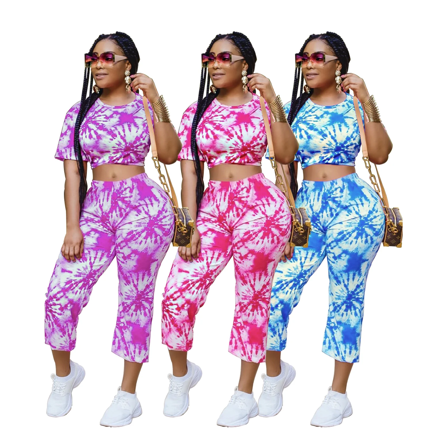 

2021 Creative Design Ladies Suits Summer Set Woman Clothes Two Piece