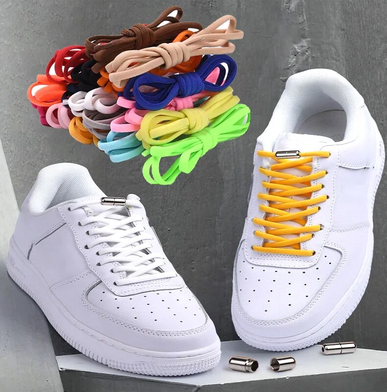 

Custom Colorful Elastic Fashion High Quality Wholesale Price Polyester Capsule Shoelaces, Picture color or custom color