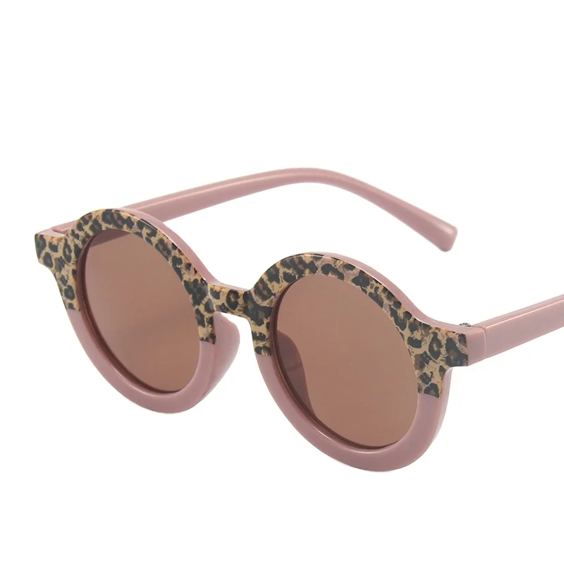 

SG066 Trends 2021 Vogue Round Kids Patchwork Candy Coloured Sunglasses Children Cute Leopard Green Girls Boys Baby Sun Glasses, 6colors