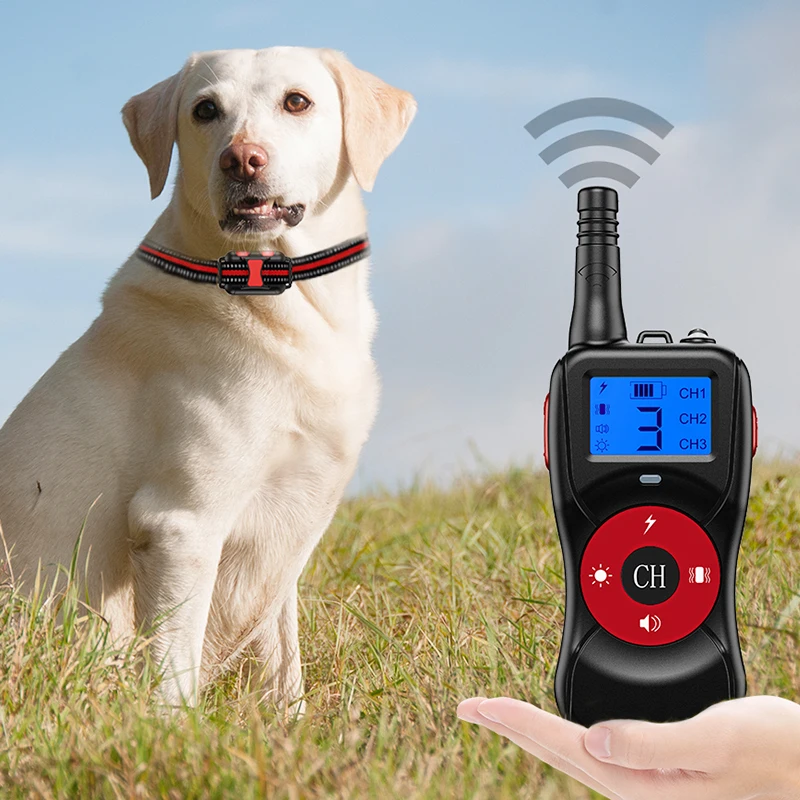 

Tiktok Top Seller 800m Ultrasonic Electric Anti Barking Device Bark Control Dog Shock Anti Bark Collar Dog Training Collar