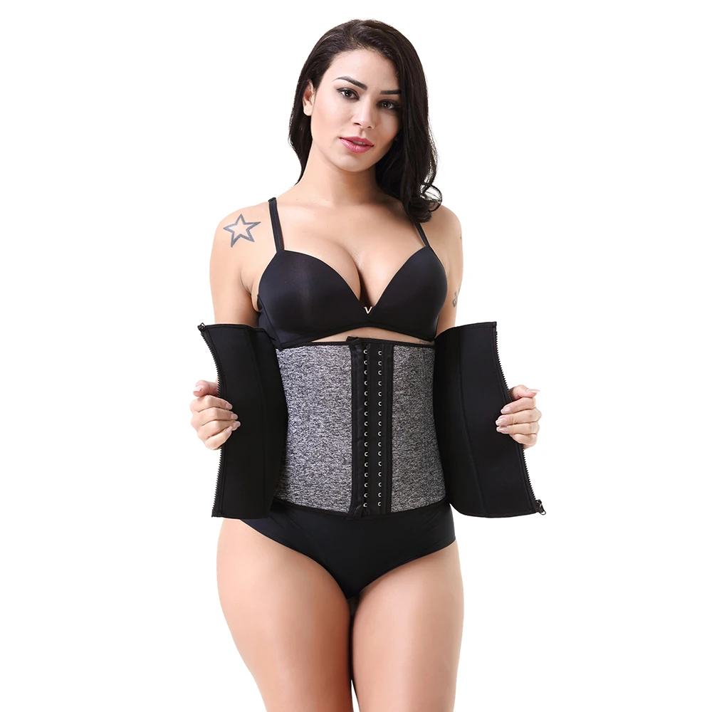 

2021 Honourme hot selling neoprene shapewear zipper sweat corset waist corset body shaping belt