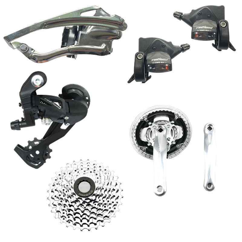 

MTB bicycle 8 speed derailleur complete group set with Redland brand