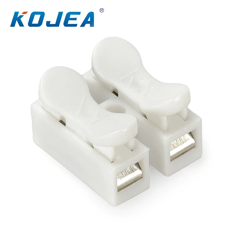 

30/50/100 Pcs CH1/CH2/CH3 High Pressure Resistant 2pin 3pin 10A 220V Push Quick Wire Cable Connector White Wiring Terminal