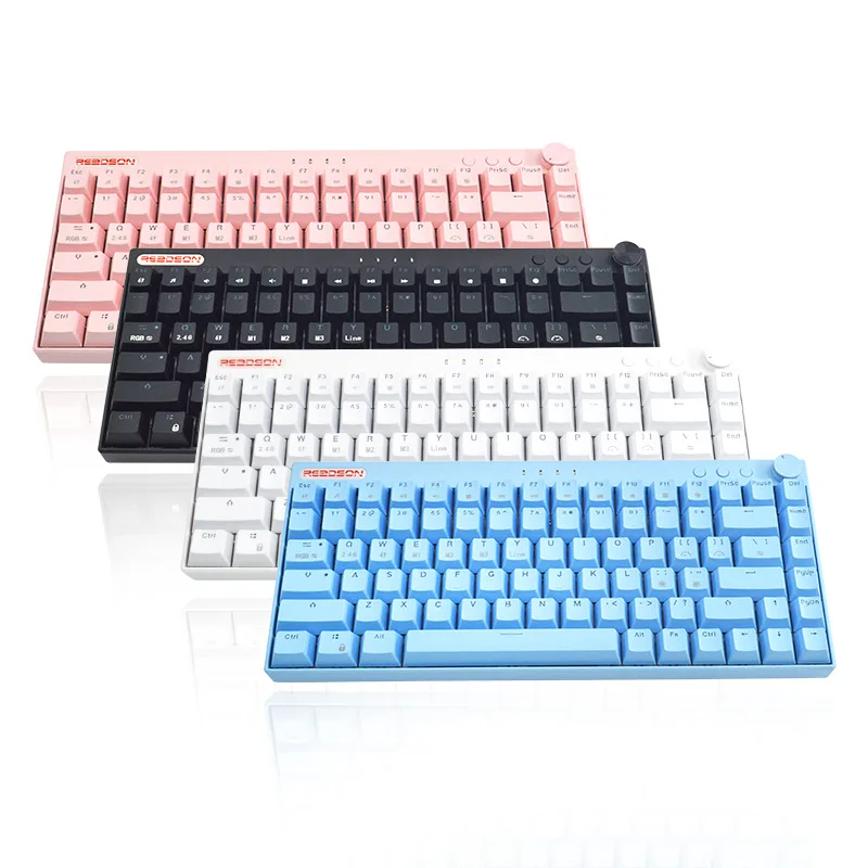 

84 Keys RGB Gaming Mechanical Keyboard Hot Swap 2.4G Wireless Three models Mechanical Keyboard Do ISO layout