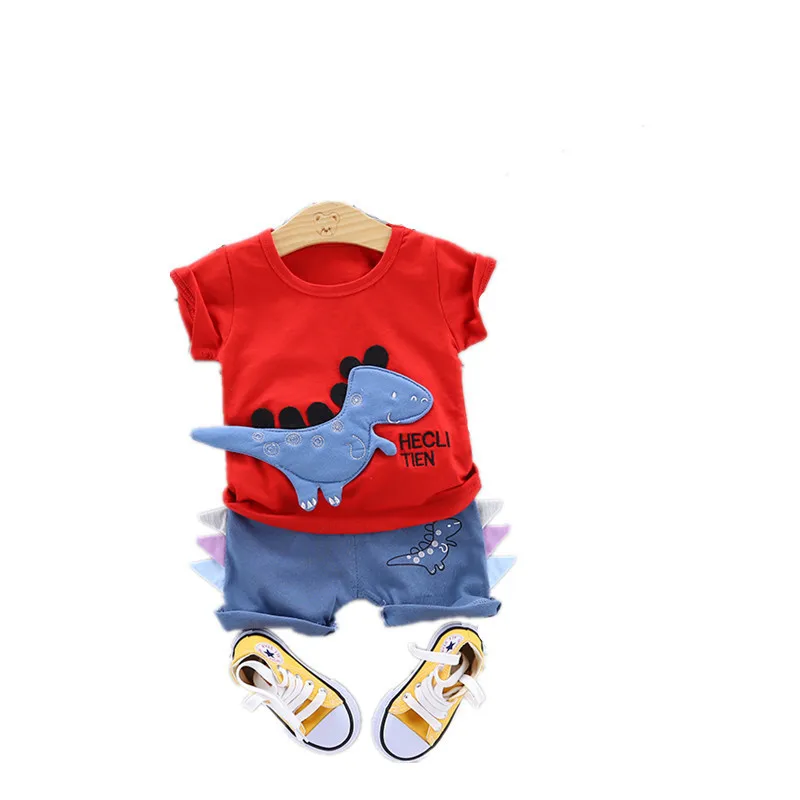 

Summer Clothes Baby Handsome Casual Cartoon Kids Short Sleeve, Picture shown