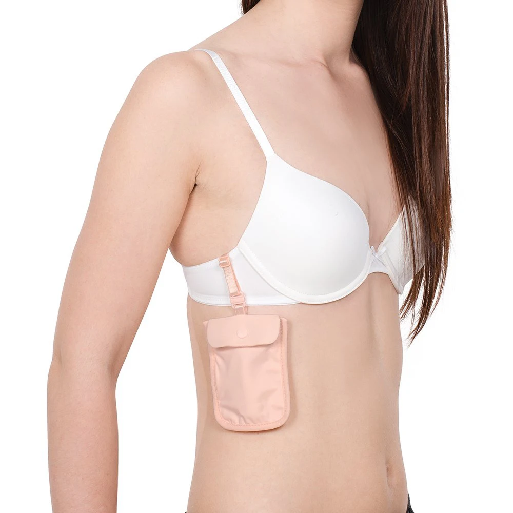 

Anti Theft Bra Secret Hidden Travel Money Pouch Credit Card Undercover Clothes Stash Pocket Pink Woman Wallet