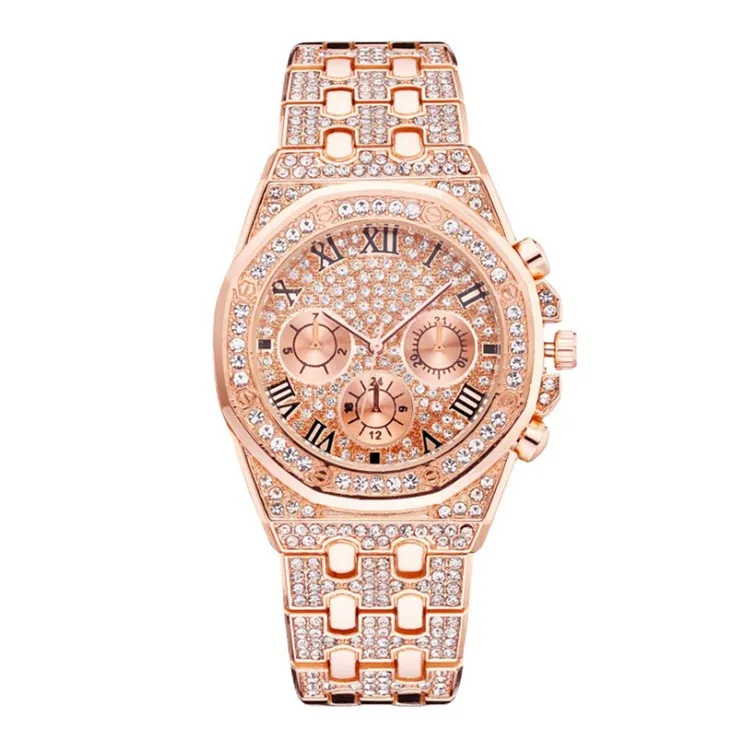 

Men Iced Diamond luxury watches hip hop watches iced out mens watches for Men Hip Hop Rapper