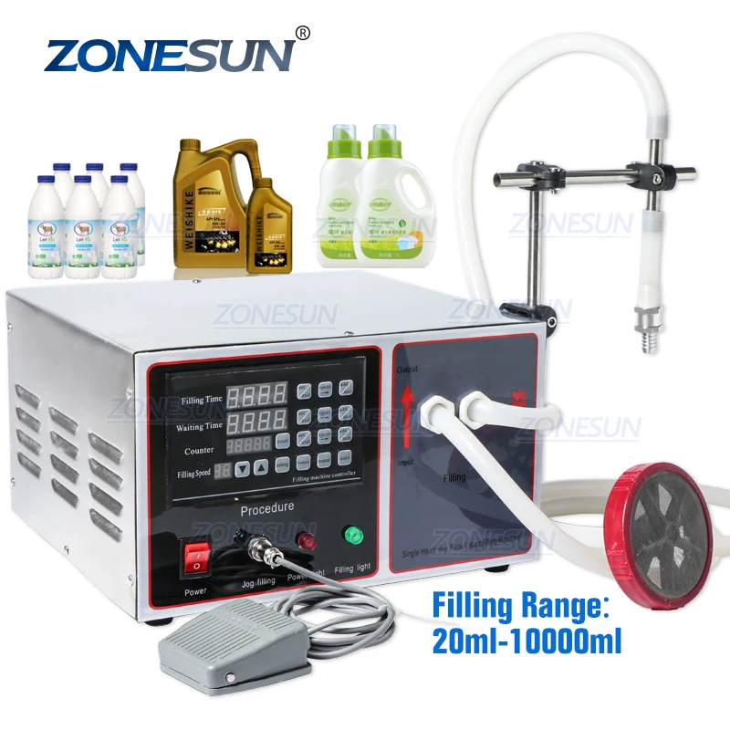 

ZONESUN GZ-GFK17A Semi Automatic Filling Machine Laundry Cooking Oil Water Juice Milk Liquid Bottle Filling Machine