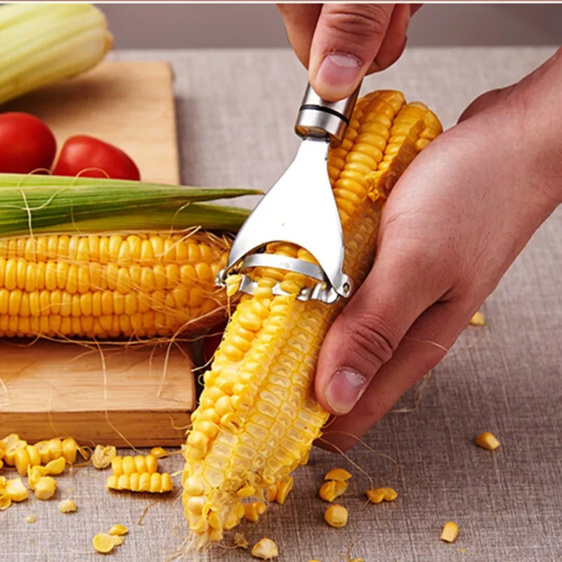 

Stainless Steel Corns Stripper Threshing Device Easy Peeling Corn Kerneler Peeler Fruit and Vegetable Tools Corns Stripper