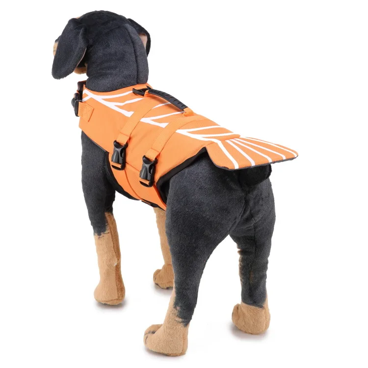 

2021 Summer vacation oxford reflective Tide Brand Pet life jacket shark fin dog swim suit dogs Swimsuit