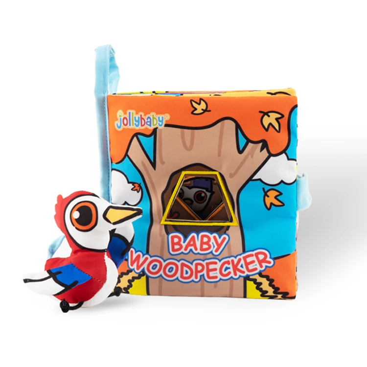 

Jollybaby Fabric 3D Touch and Feel Soft Cloth Book for Newborn Baby Boys And Girls